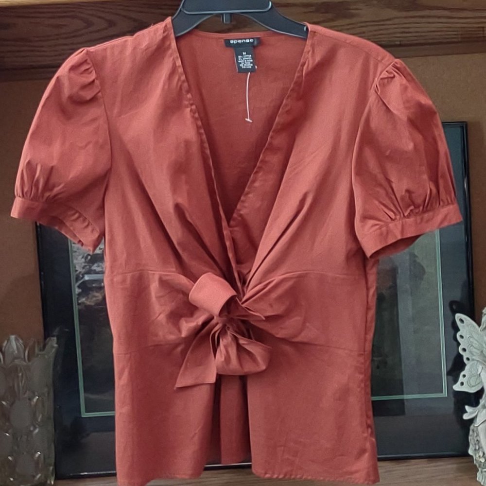 Spence Top in Burnt Orange
